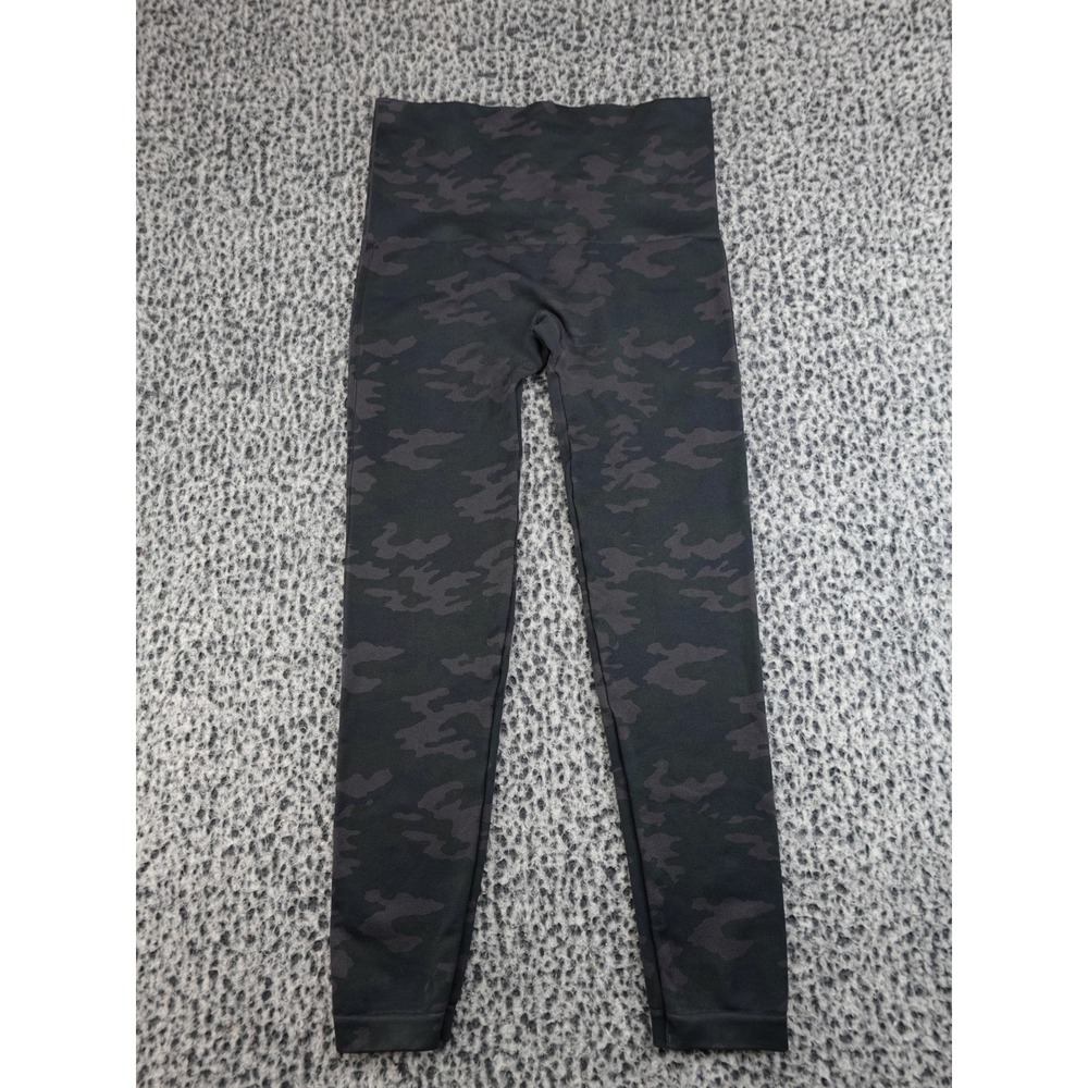 Spanx Leggings Womens XL Black Camo Look at Me Now Seamless High Waist
